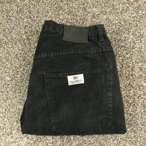 Vintage Polo Jeans Co Ralph Lauren Tapered Leg Black USA Made 38x32 (Fits 36x32)